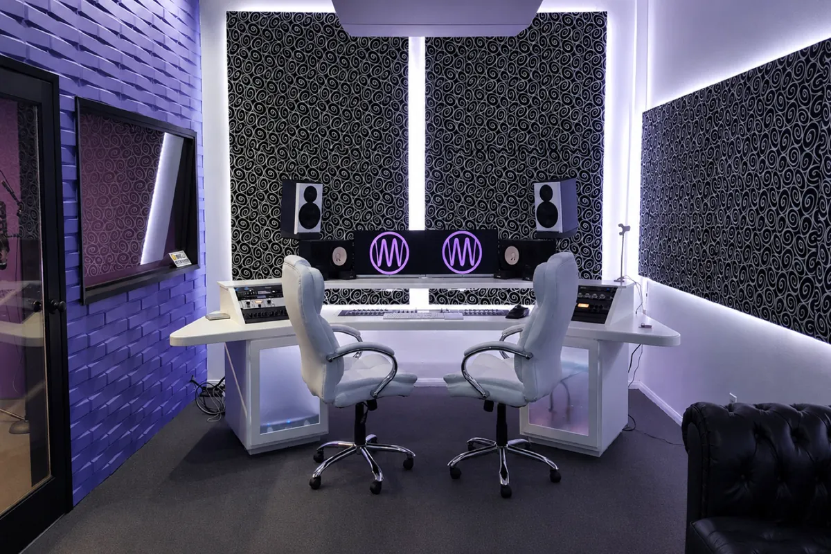 MIX I control room at MIX Recording Studio in Los Angeles with twin monitors and engineer seating for directed voiceover sessions